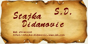 Stajka Didanović vizit kartica